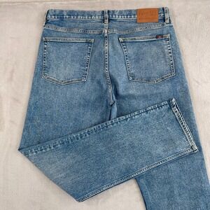 Faherty Blue Slim Straight Jeans Size 34 - would fit 35/36